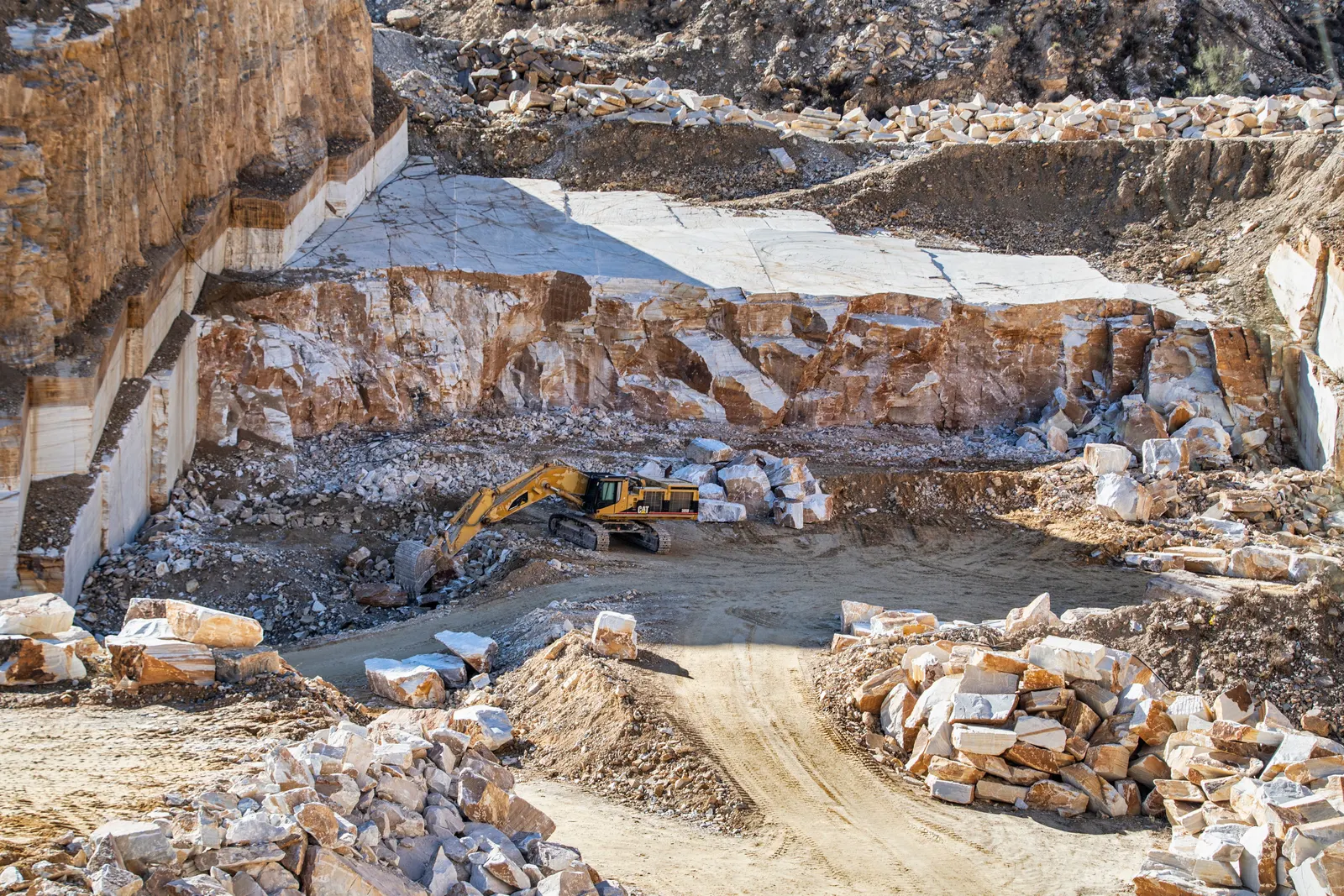 Mining machinery on site