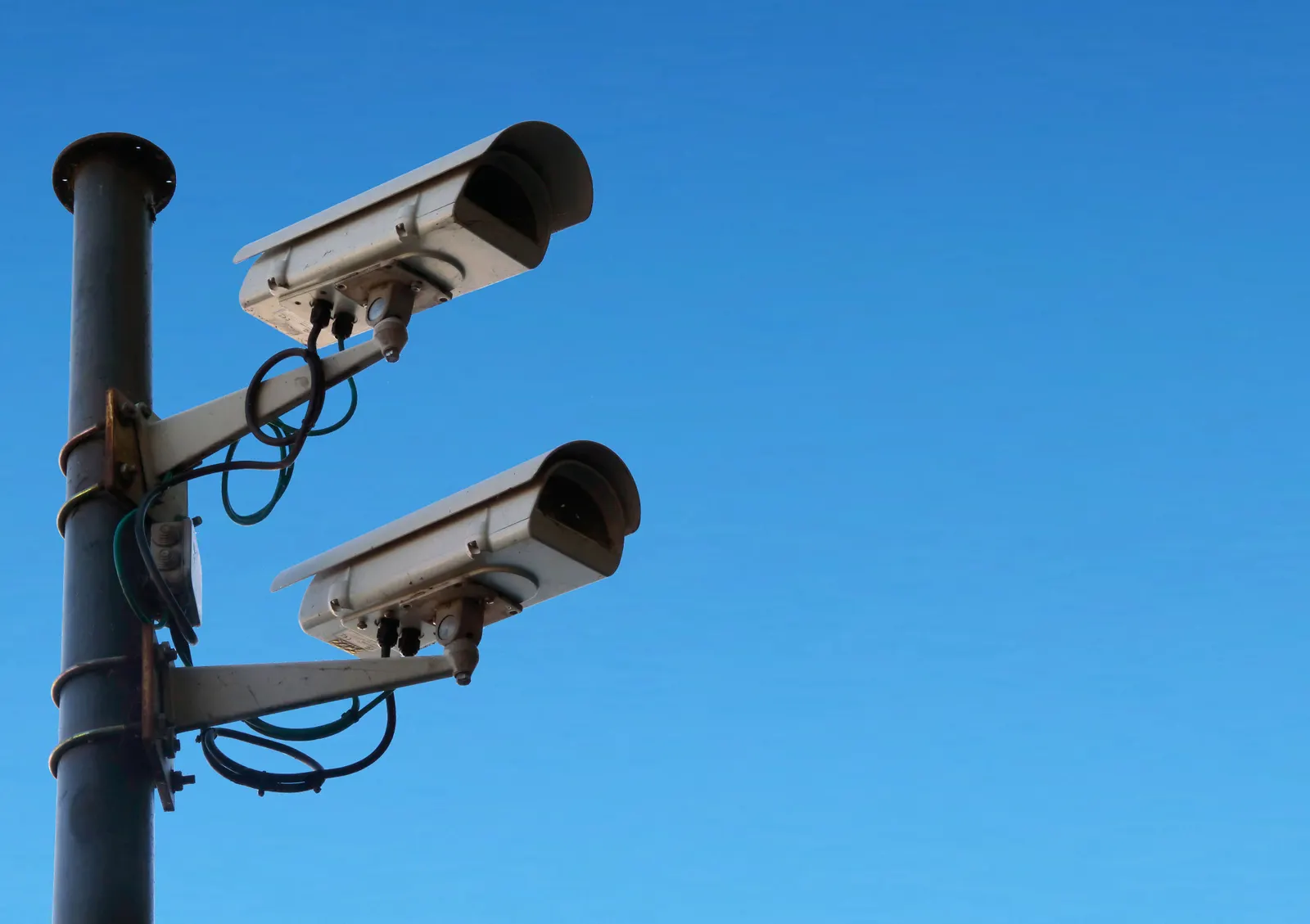 CCTV camera mounted for site security